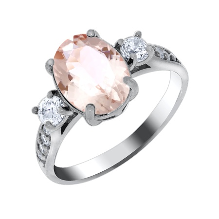 Купить оптом кольцо из серебра с кристалл ювелирныйом и фианитами 1340290188л-36 от Krasnoe