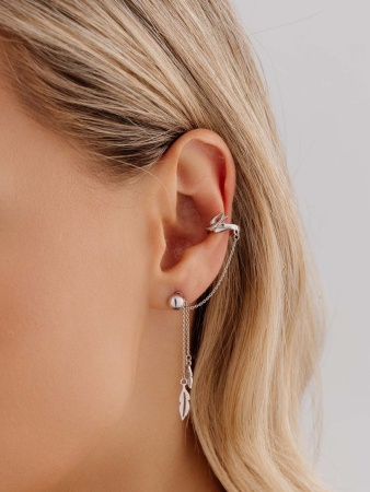 Купить оптом серьги из серебра без вставок 2340405491 от Krasnoe