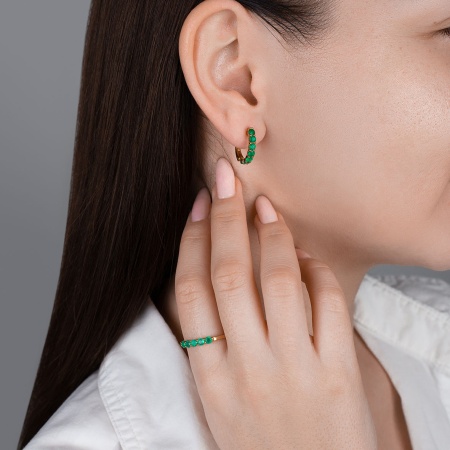 Купить оптом серьги из серебра с фианитами 2340201270 от Krasnoe