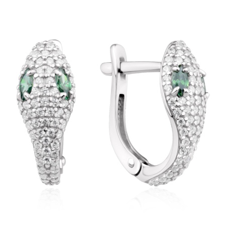 Купить оптом серьги из серебра с фианитами 2340204342л от Krasnoe