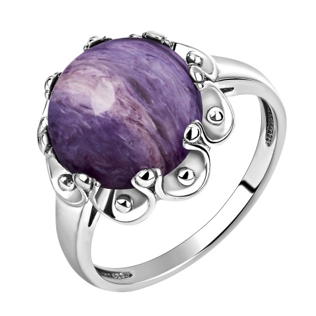Купить оптом кольцо из серебра с чароитом 1340465119 от Krasnoe