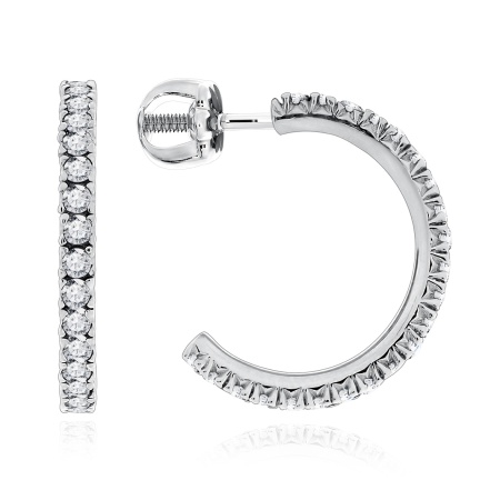 Купить оптом пусеты из серебра с фианитами 2340202798 от Krasnoe