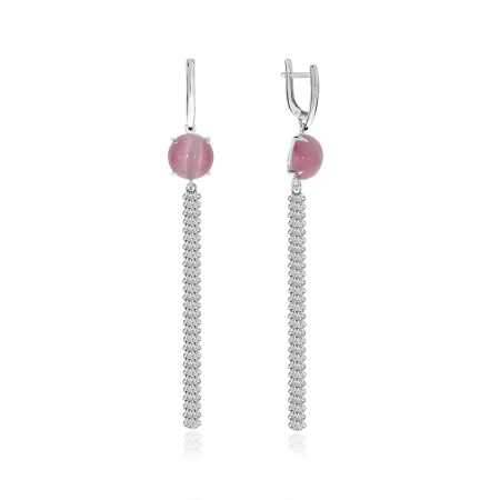 Купить оптом серьги из серебра с имитацией кошачьего глаза 2340262304-30 от Krasnoe