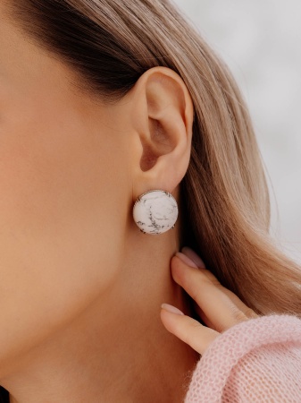 Купить оптом серьги из серебра с кахолонгами 2340К05894 от Krasnoe