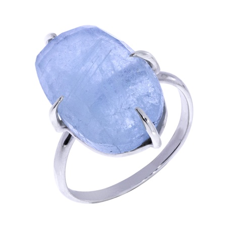 Купить оптом кольцо из серебра с аквамарином 1340094278-1 от Krasnoe