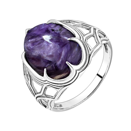 Купить оптом кольцо из серебра с чароитом 1310465175 от Krasnoe