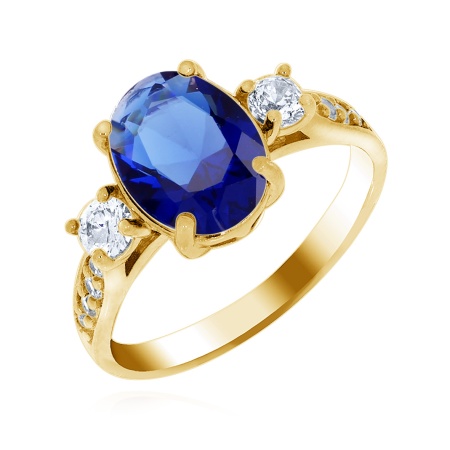 Купить оптом кольцо из серебра с кристалл ювелирныйом и фианитами 1320290188л-82 от Krasnoe