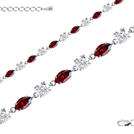 Купить оптом браслеты декоративные из серебра с фианитами 4340202511-19-31 от Krasnoe