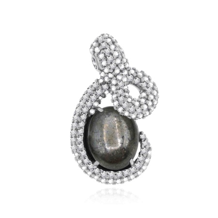 Купить оптом подвеска из серебра с пиритом, ситаллами и фианитами 3340П01793л от Krasnoe