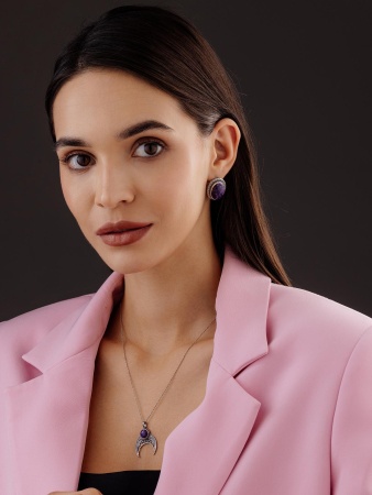 Купить оптом подвеска из серебра с чароитом 3310461819 от Krasnoe