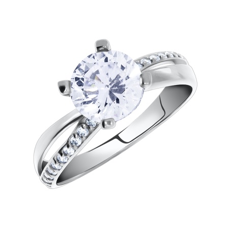 Купить оптом кольцо из серебра с фианитами 1340200197 от Krasnoe