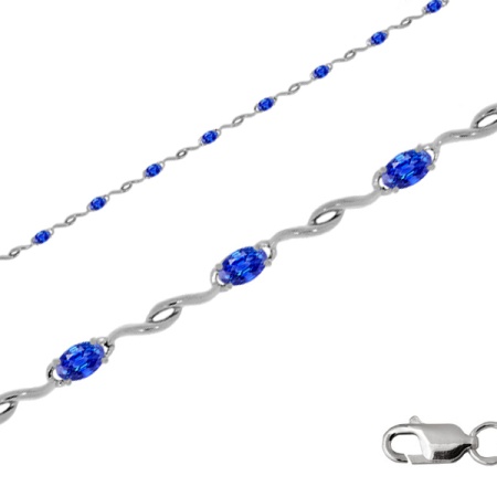 Купить оптом браслет из серебра с кристалл ювелирныйами 3987044434-17-82 от Krasnoe