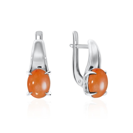 Купить оптом серьги из серебра с халцедонами 2340600370-40 от Krasnoe