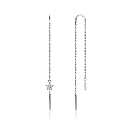 Купить оптом серьги из серебра с фианитами 2340201628л-9-1 от Krasnoe