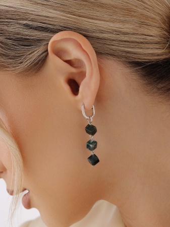 Купить оптом серьги из серебра с агатами 2340395879-66 от Krasnoe