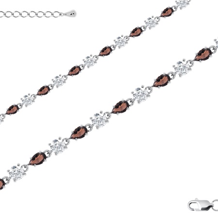 Купить оптом браслет из серебра с топазами и фианитами 4340102512-19 от Krasnoe