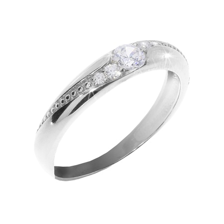 Купить оптом кольцо из серебра с фианитом 3207004269 от Krasnoe