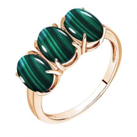 Купить оптом кольцо из серебра с малахитами 1320385159 от Krasnoe