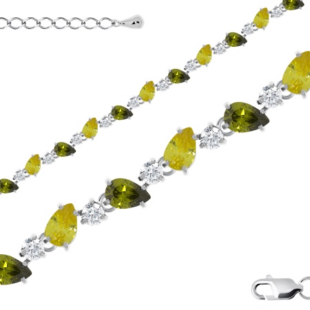 Купить оптом браслет из серебра с фианитами 4340202507-18 от Krasnoe