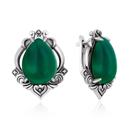 Купить оптом серьги из серебра с агатами 2310395992-60 от Krasnoe