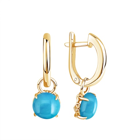 Купить оптом серьги из серебра с бирюзой 2320311791 от Krasnoe