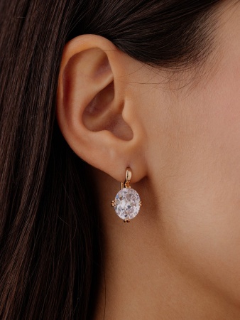 Купить оптом серьги из серебра с фианитами 2320201497 от Krasnoe