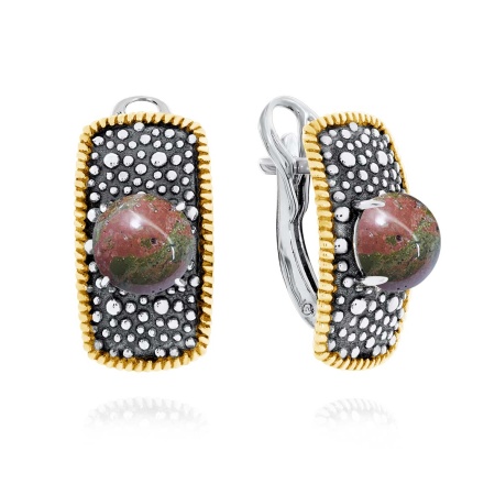 Купить оптом серьги из серебра с яшмой 2317301751 от Krasnoe