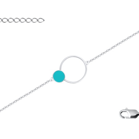 Купить оптом браслет из серебра с эмалью 4364405651-4-17-70 от Krasnoe