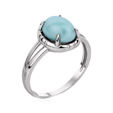 Купить оптом кольцо из серебра с ларимаром 1340Л16586 от Krasnoe