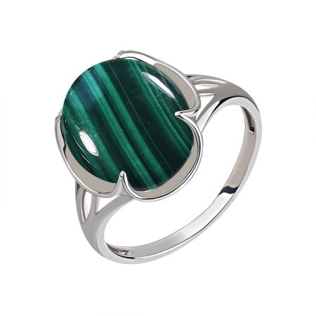 Купить оптом кольцо из серебра с малахитом 1340381943 от Krasnoe