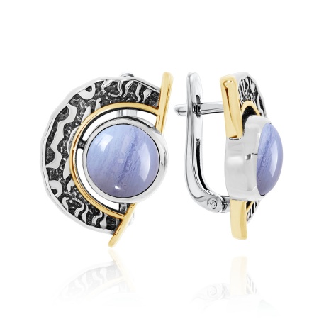 Купить оптом серьги из серебра с агатами 2317392390-84 от Krasnoe